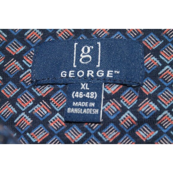 Mens‎ XL George Blue Short Sleeve Button Up Pocket Casual Shirt - Picture 5 of 7